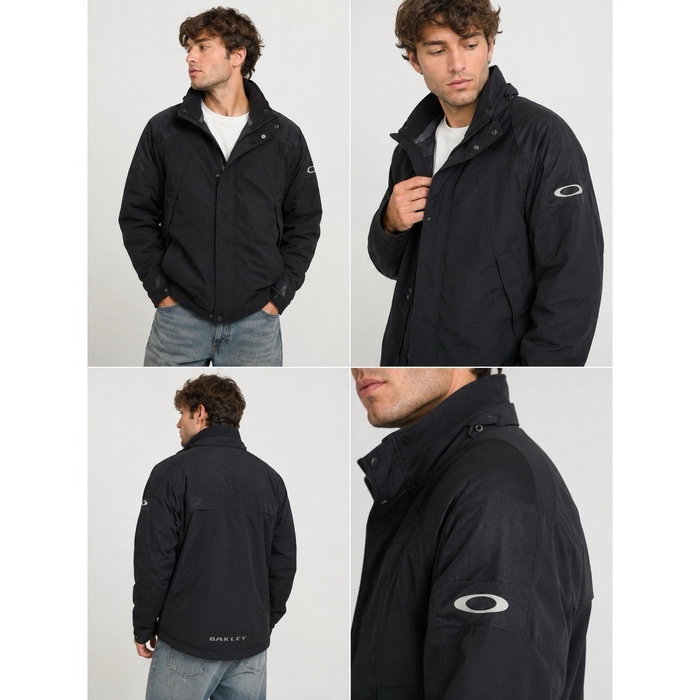 Oakley Genuine Software Men's Technical Shell Jacket Black Mesh Lined Size L